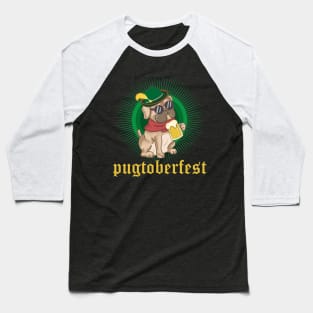 Pugtoberfest Pug Dog Beer Party Oktoberfest Baseball T-Shirt